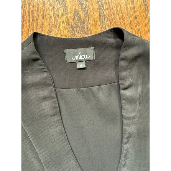 Vintage 90s Asian Japanese Black Dress Chic Minimal Wedding Guest Alt Punk Artsy - Picture 8 of 9